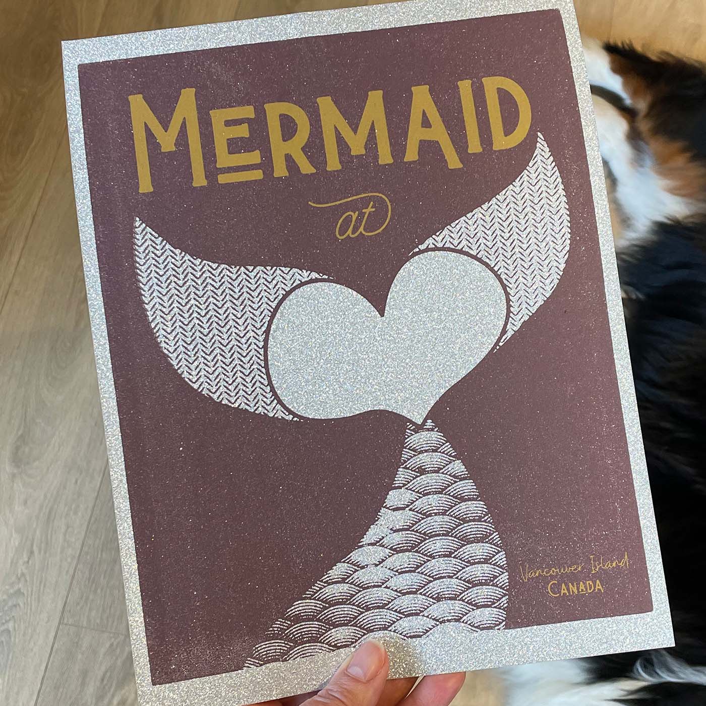 Mermaid at Heart Print 8" x 10" Vancouver Island Silver Heart
