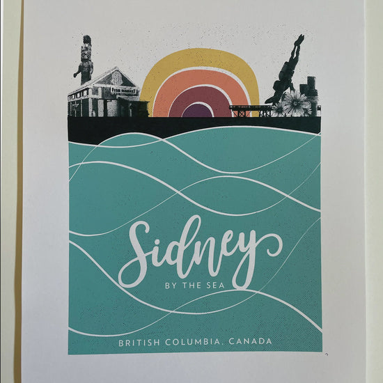 Sidney Seawall, BC, Screen Print, process video, Far From Shore